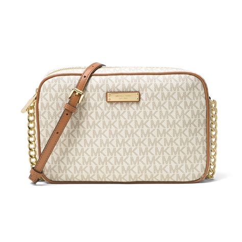 michael kors jet set large crossbody purse - vanilla|Michael Kors jet set airplane.